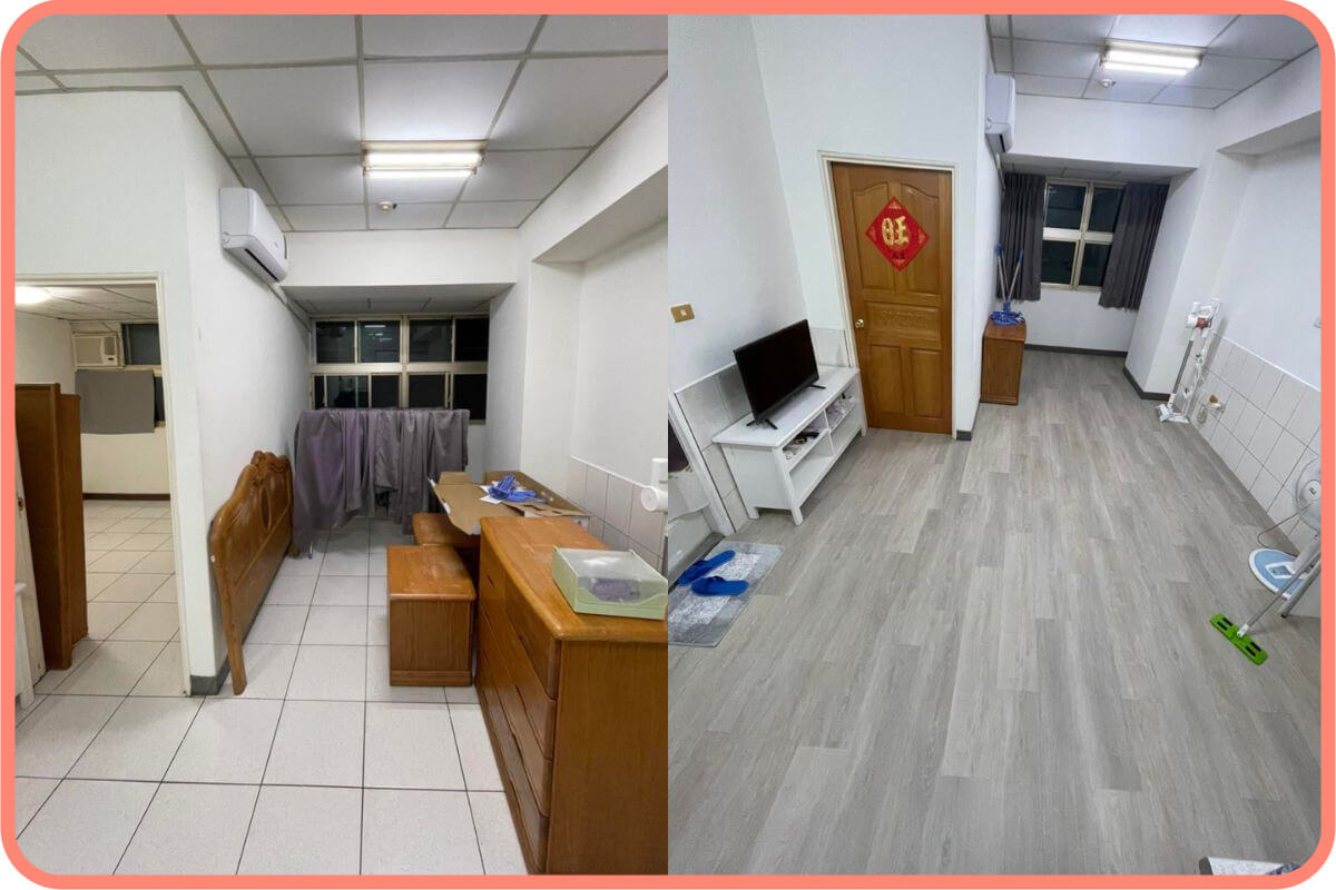 房子就是要鋪地板，住起來感覺才會比較溫馨舒適｜DIY 地板改造案例 - dHConcept 玩味空間